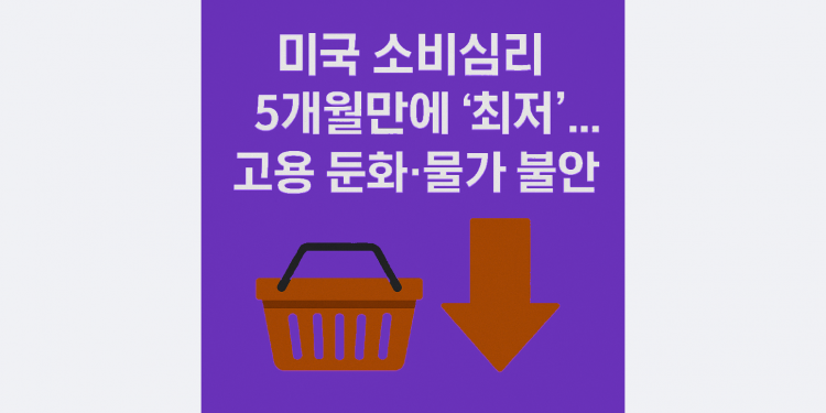 미국 소비심리 5개월만에 ‘최저’…고용 둔화·물가 불안