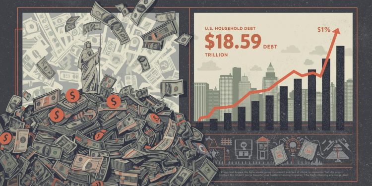 미국 가계부채, 사상 최고치 경신…18조 5,900억달러