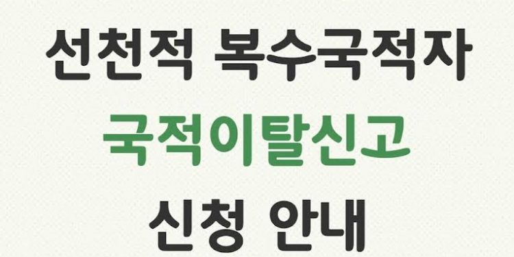 2008년생 미주 한인 2세 남성, 국적이탈 신고 ‘골든타임’ 두 달 남았다