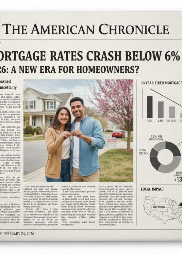 [경제] 미국 모기지 금리 ‘심리적 마지노선’ 6% 붕괴… 2022년 이후 최저