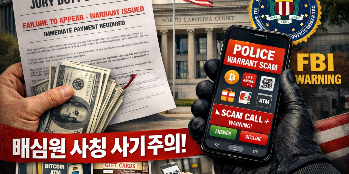 “법원 출석 통지 사칭 스캠 확산”… 노스캐롤라이나 전역서 피해 잇따라