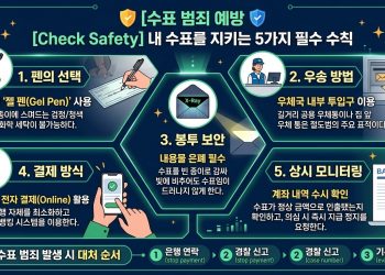 “세금 신고철, 우편함 속 수표가 위험하다”… ‘수표 세탁’ 사기 기승