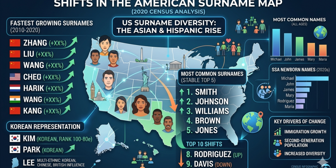 美 성씨 지도 바뀐다… “장·류·왕 급증” 아시아계 성씨 증가 속도 최고