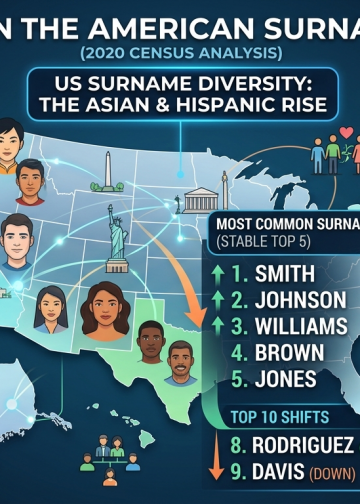 美 성씨 지도 바뀐다… “장·류·왕 급증” 아시아계 성씨 증가 속도 최고