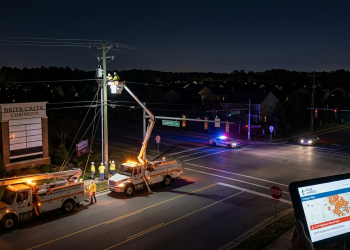 랄리-더럼 접경지대 대규모 정전… 3,300여 가구 불편