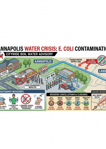 노스캐롤라이나 식수에서 대장균 검출… 학교 조기 하교 및 식당 전면 폐쇄