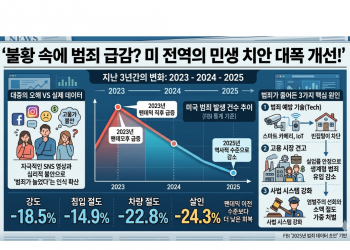 불황기에 범죄 폭등? 미국 절도·강도·살인 사건 오히려 역사적 급감