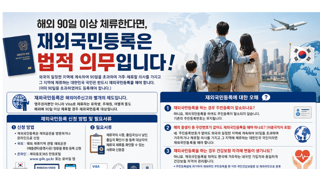 “해외 90일 넘게 체류하면 꼭 등록해야”… 애틀랜타총영사관, 재외국민등록 당부
