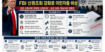 미 이민 시스템 사실상 ‘정지’… 신원조회 강화에 승인 무기한 지연