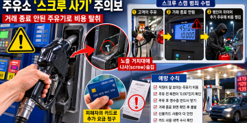 주유 끝났다고 안심했다간 낭패…미 전역 확산하는 ‘가스펌프 사기’ 비상