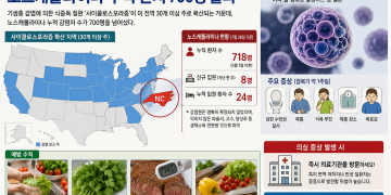 미 전역 사이클로스포라증 확산… 노스캐롤라이나 누적 환자 700명 돌파