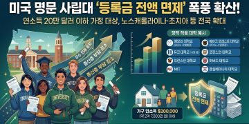 연소득 20만 달러까지 ‘등록금 공짜’… 미 명문 사립대 파격 장학금 확산