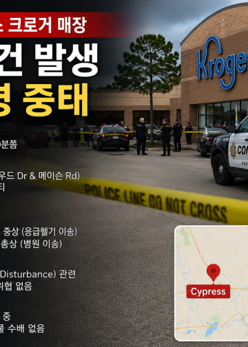휴스턴 인근 크로거 매장서 총격…남성 2명 중태