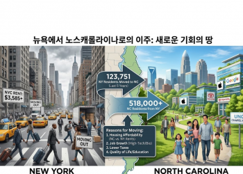 뉴욕 엑소더스 가속… 12만 명이 선택한 NC, 새 기회의 땅으로 부상