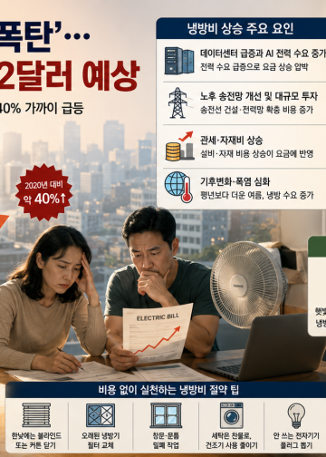사상 최고치 찍은 미국 여름 전기요금…가구당 냉방비 평균 792달러