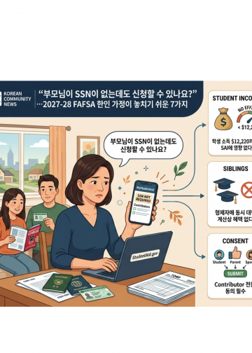 “부모님이 SSN이 없는데도 신청할 수 있나요?”…2027-28 FAFSA, 한인 가정이 놓치기 쉬운 7가지