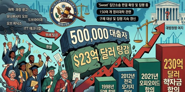 50만 명 학자금 230억 달러 탕감…항소법원 패소한 교육부, 대법원행 여지는 남아