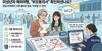 “삼촌 서명으론 안 됩니다”…미성년 자녀 조부모·친척 동반 해외여행, 부모동의서 놓치면 탑승 거부