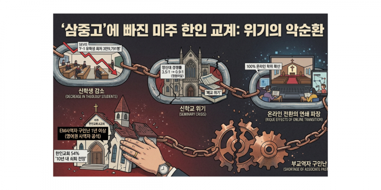 ‘삼중고’에 빠진 미주 한인 교계 — 신학생 감소, 신학교 위기, 온라인 전환의 연쇄 파장
