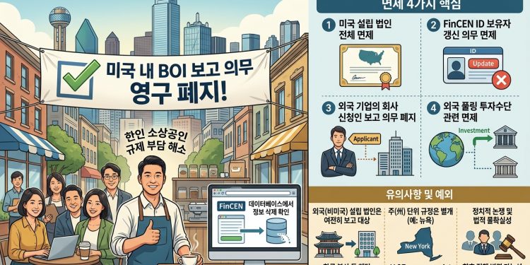 재무부, 소기업 실소유주 정보 보고 의무 영구 폐지…한인 사업자에 실질적 혜택