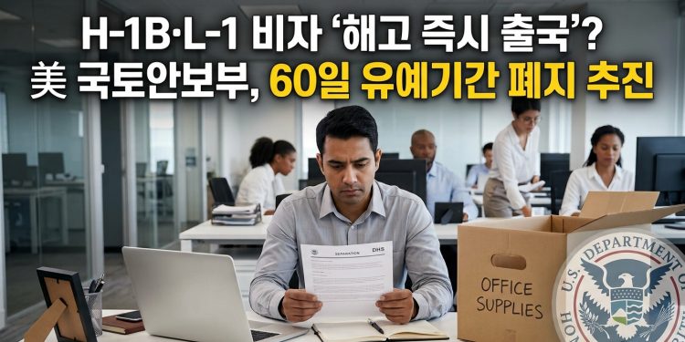 H-1B·L-1 비자 “해고 즉시 출국”?…미 국토안보부, 60일 유예기간 폐지 추진