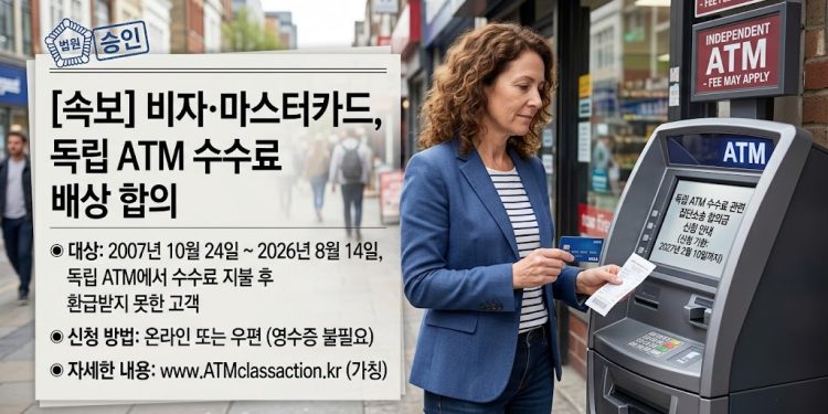 “ATM 수수료 냈다면 주목”… 비자·마스터카드, 소비자에 배상금 푼다