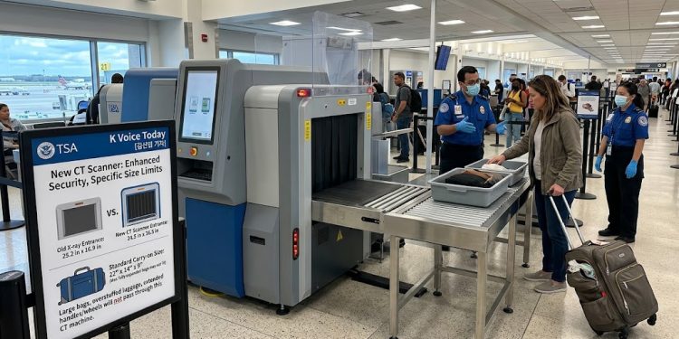 미국 공항 CT 검색기 입구 좁아져… 기내 가방 못 들어가 위탁으로 돌리는 여행객 늘어