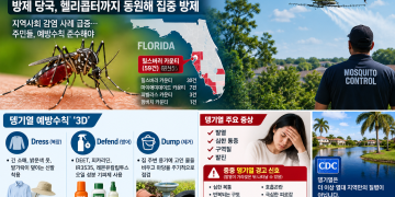 플로리다 뎅기열 확산… 탬파베이 지역 모기 방제 비상
