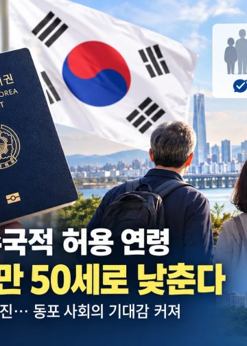재외동포 복수국적 허용 연령 ’65세→50세’ 하향 공식 추진