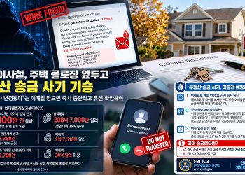 미국에서 부동산 클로징 송금 사기 기승