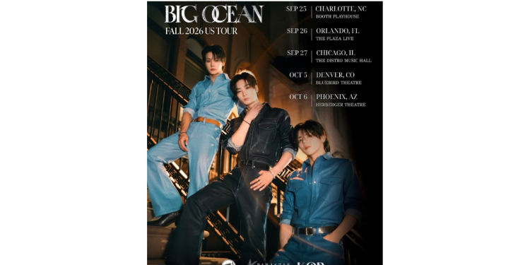 빅오션(BIG OCEAN), 2026년 가을 미국투어로 팬들과 만난다…9월 25일 살롯서 개막