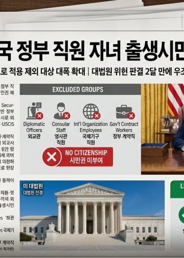 트럼프 행정부, 외국 정부 직원 자녀 출생시민권 ‘불허’…규정 개정 감행