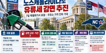 조지아는 이미 갤런당 33.3센트 징수 중단… 노스캐롤라이나, 내일(7일) 가스세 감면 표결