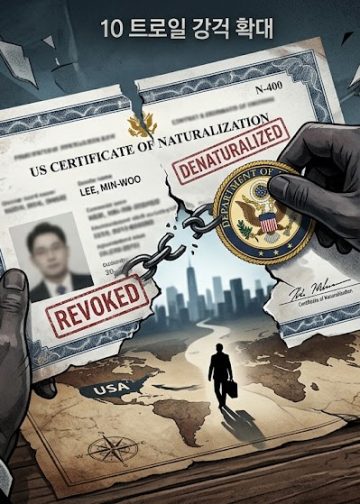 “시민권자도 안전지대 아니다”… 트럼프 행정부, 시민권 박탈(Denaturalization) 표적 범죄 10가지와 최신 동향