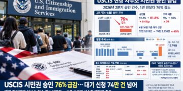 미국 시민권 승인 1년 새 76% 급감…대기 신청 74만 건 돌파