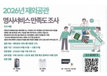 “영사서비스, 어땠나요”…재외동포청, 12월 7일까지 재외공관 만족도 조사