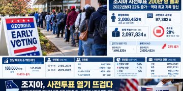 조지아 사전투표 200만 돌파